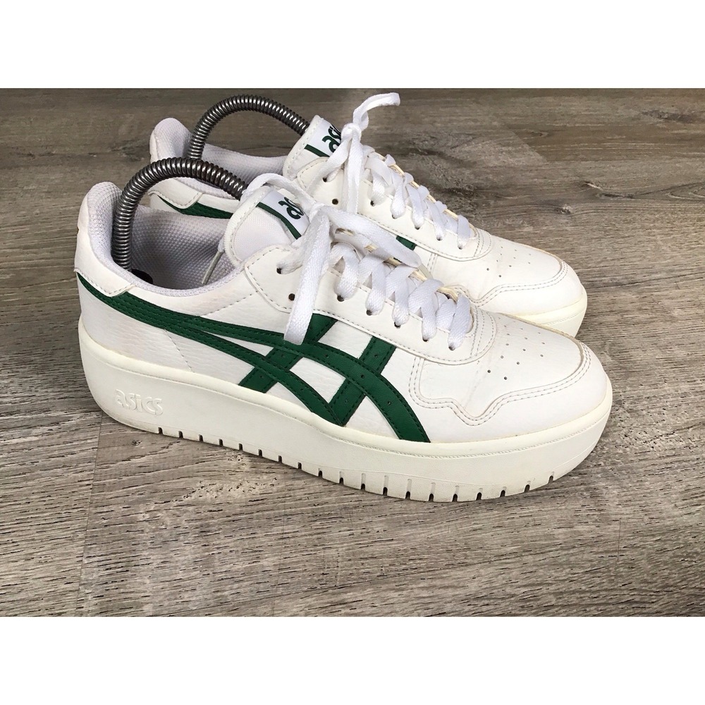 Asics Women's Size 9 Japan S Platform Shoes 1202A024-100 WHITE/Green